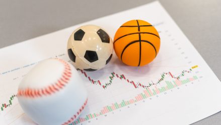 Basketball ball with chart isolated on white background. 3d illustration