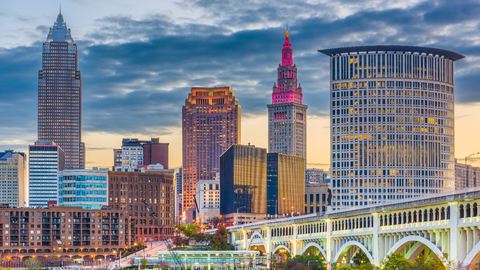 Downtown Cleveland dusk