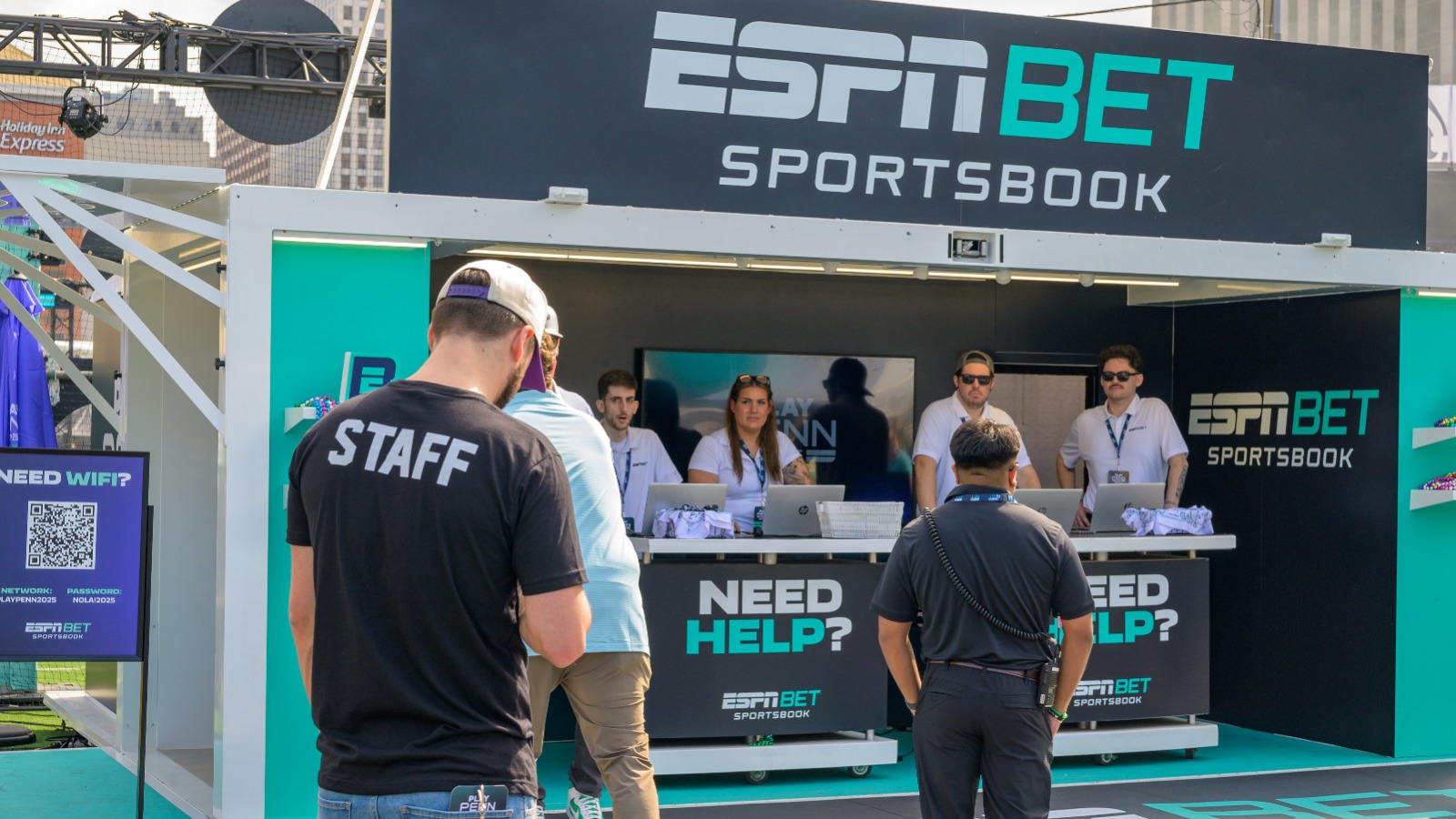 ESPN Bet sportsbook signup booth