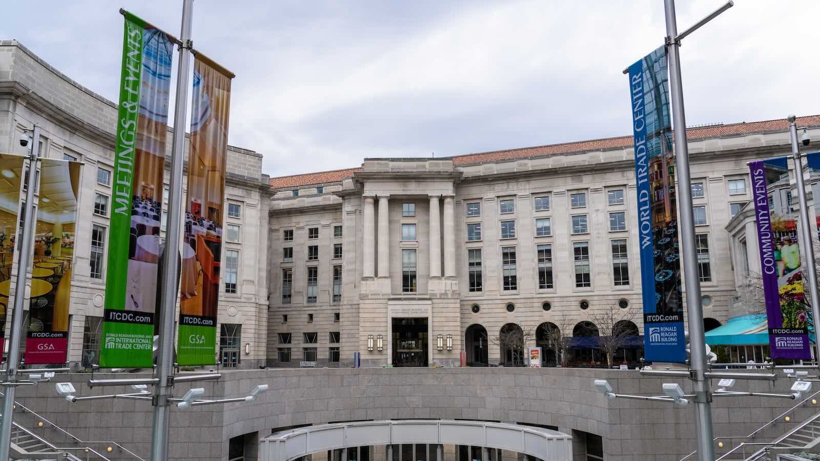 The Reagan Building and International Trade Center and Courtyard at the Federal Triangle in Washington D.C