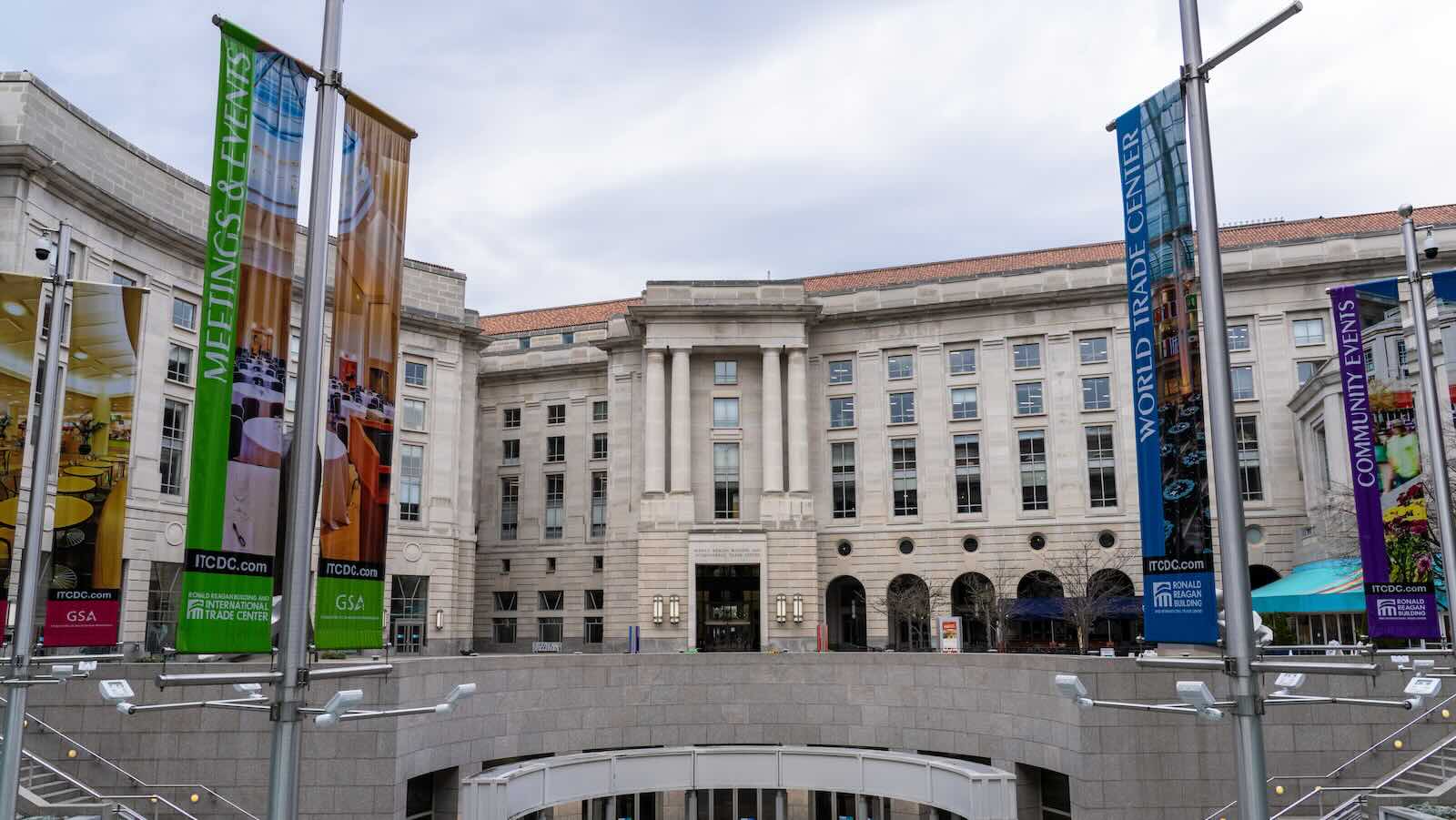 The Reagan Building and International Trade Center and Courtyard at the Federal Triangle in Washington D.C
