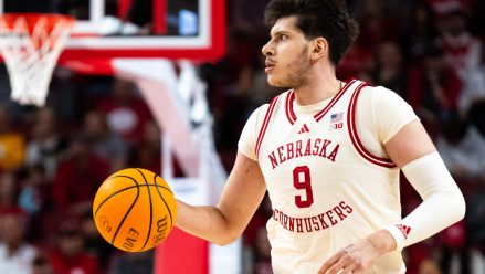 nebraska-forward-Berke-Buyuktuncel-dribbling