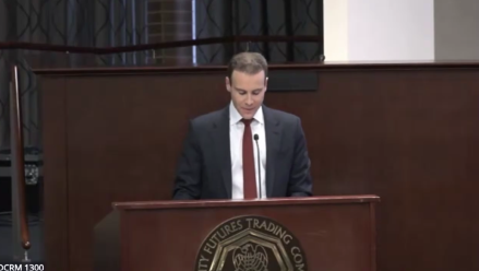 Michael Selig speaks at CFTC-SEC harmonization event