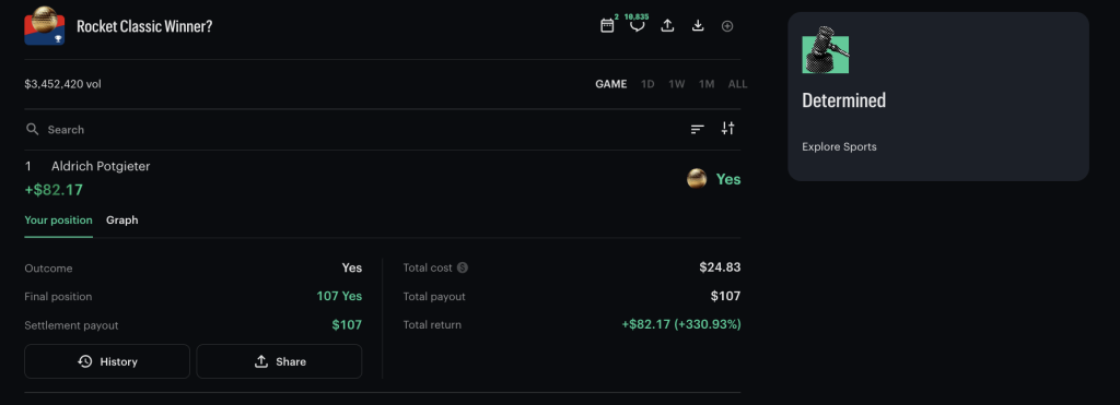 rocket classic v2 kalshi trading