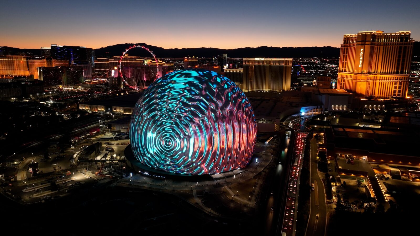 las vegas sunset sphere