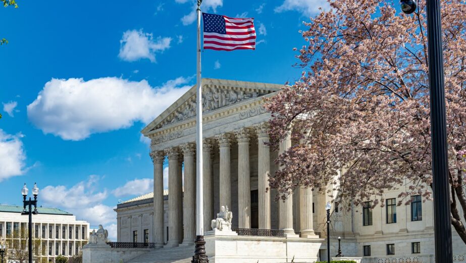 supreme-court-building-flag-cherry-blossoms